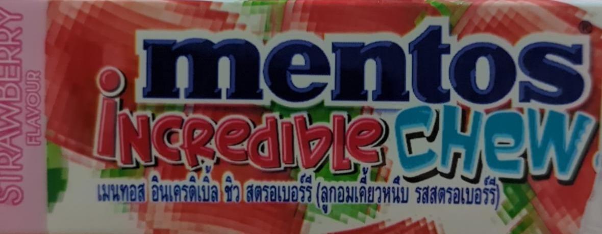 Фото - Mentos Incredible Chew Strawberry Flavour Candy