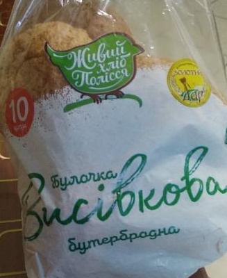Фото - Булочка висівкова бутербродна Живий хліб Полісся