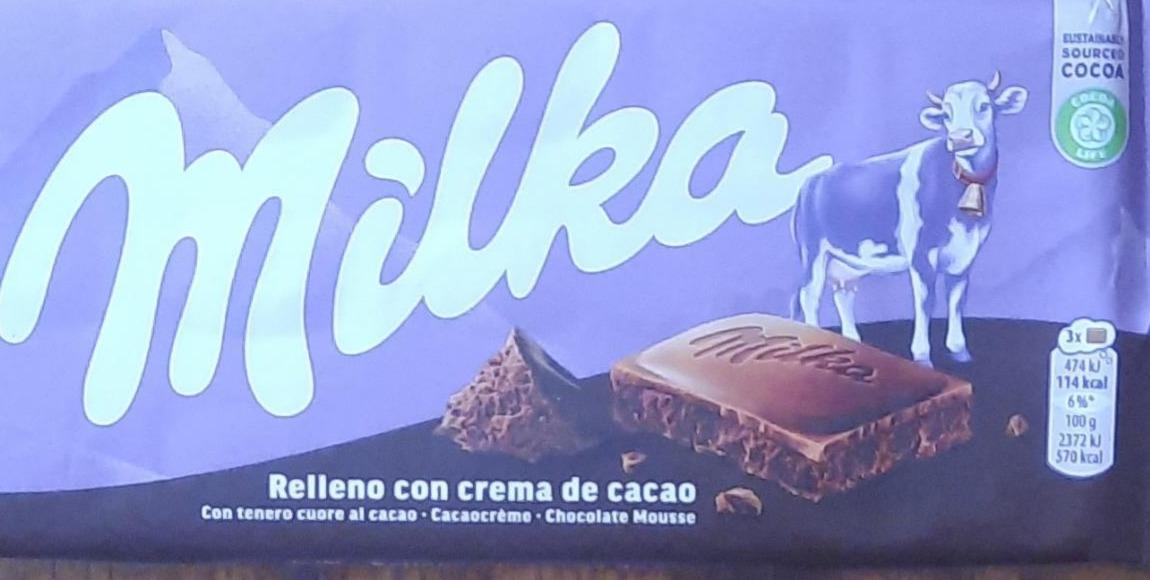 Фото - Relleno con crema de cacao Milka