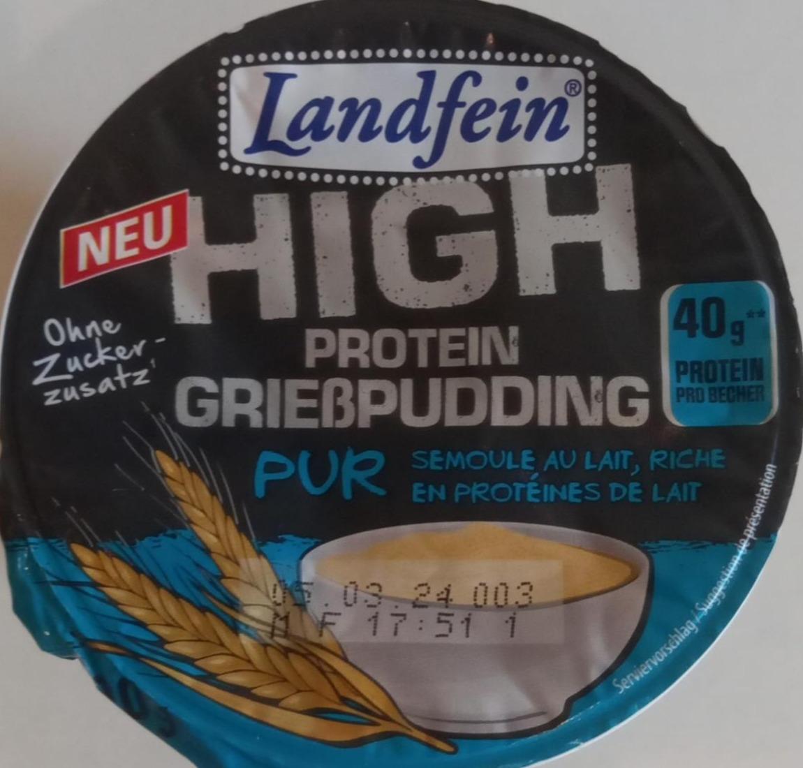 Фото - High Protein Grießpudding Landfein