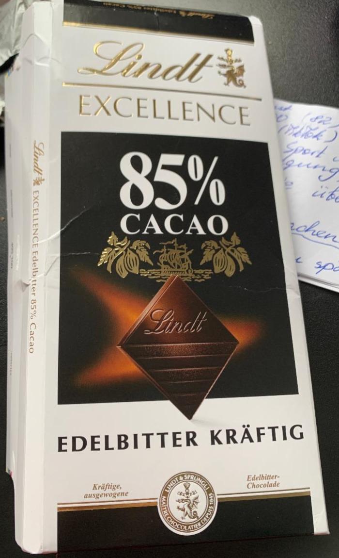 Фото - Шоколад 85% чорний гіркий Excellence Lindt