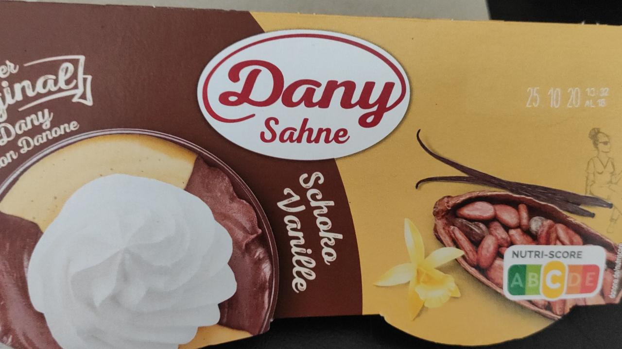 Фото - Десерт шоколадно-ванільний Schoko Vanille Dany Sahne Danone