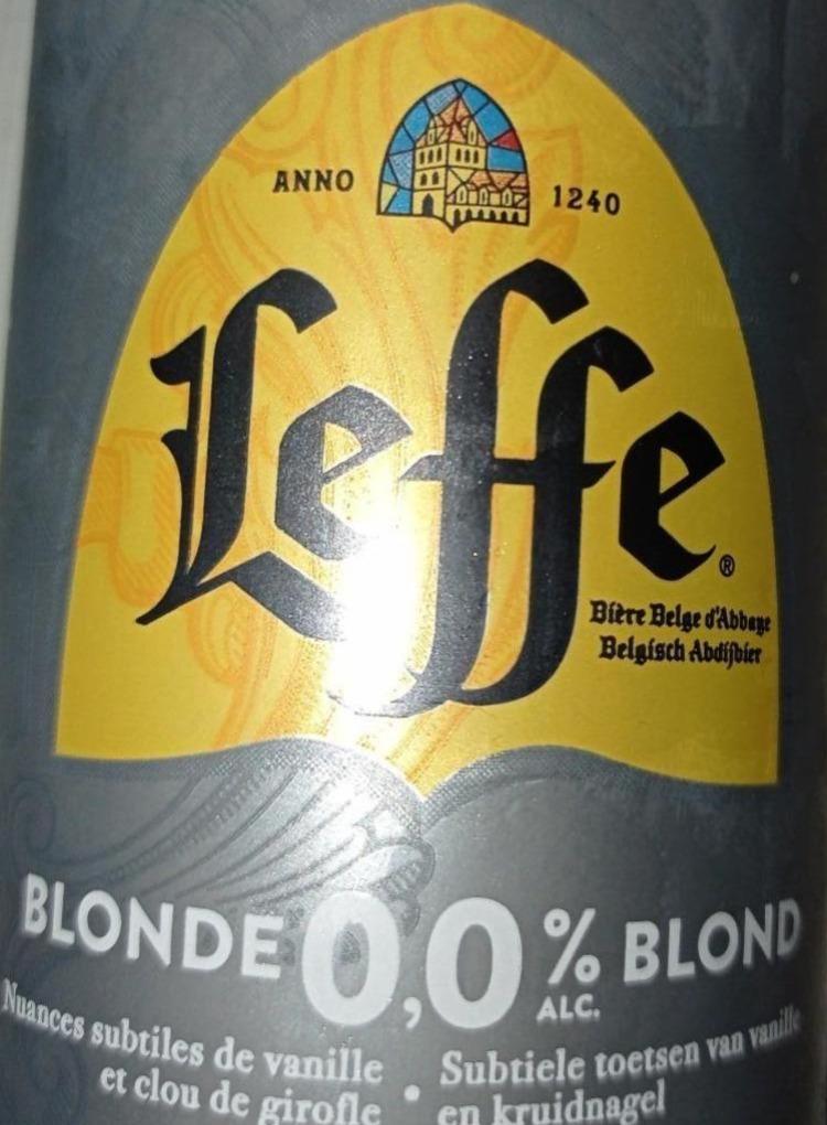 Фото - Пиво 0.05% світле пастеризоване Blonde 0.0 Leffe