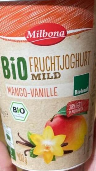 Фото - Bio Fruchtjoghurt Mild Mango-Vanille - Milbona