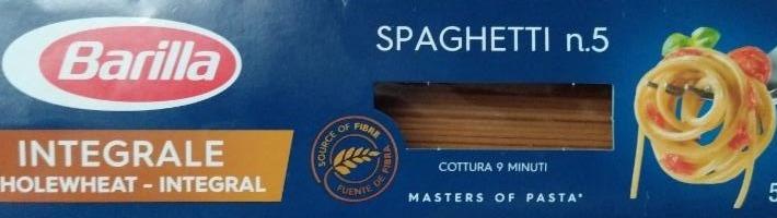 Фото - Спагетті з цільної пшениці №5 Spaghetti Barilla