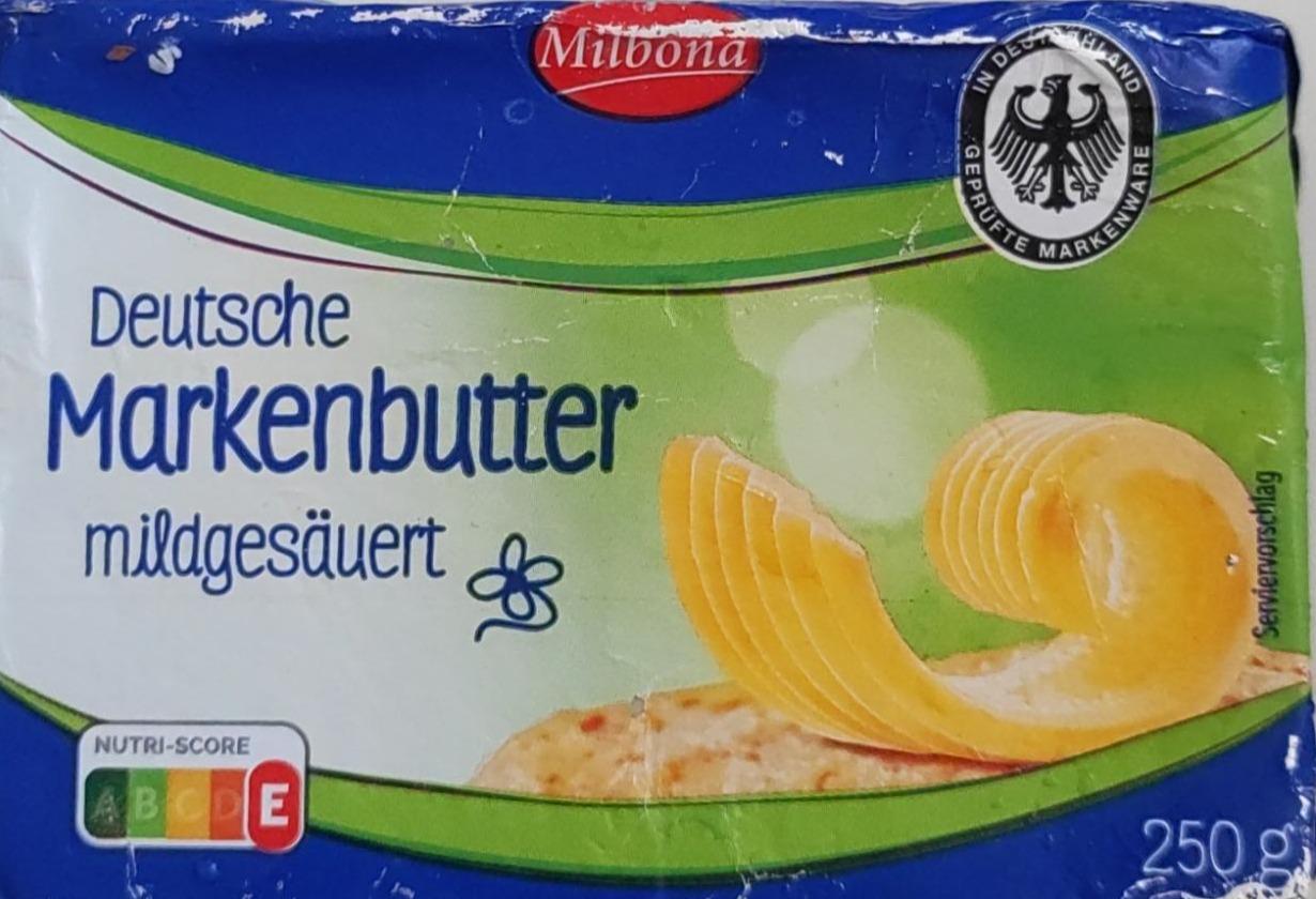 Фото - Вершкове масло німецької марки слабопідкислене 82% жирності Milbona