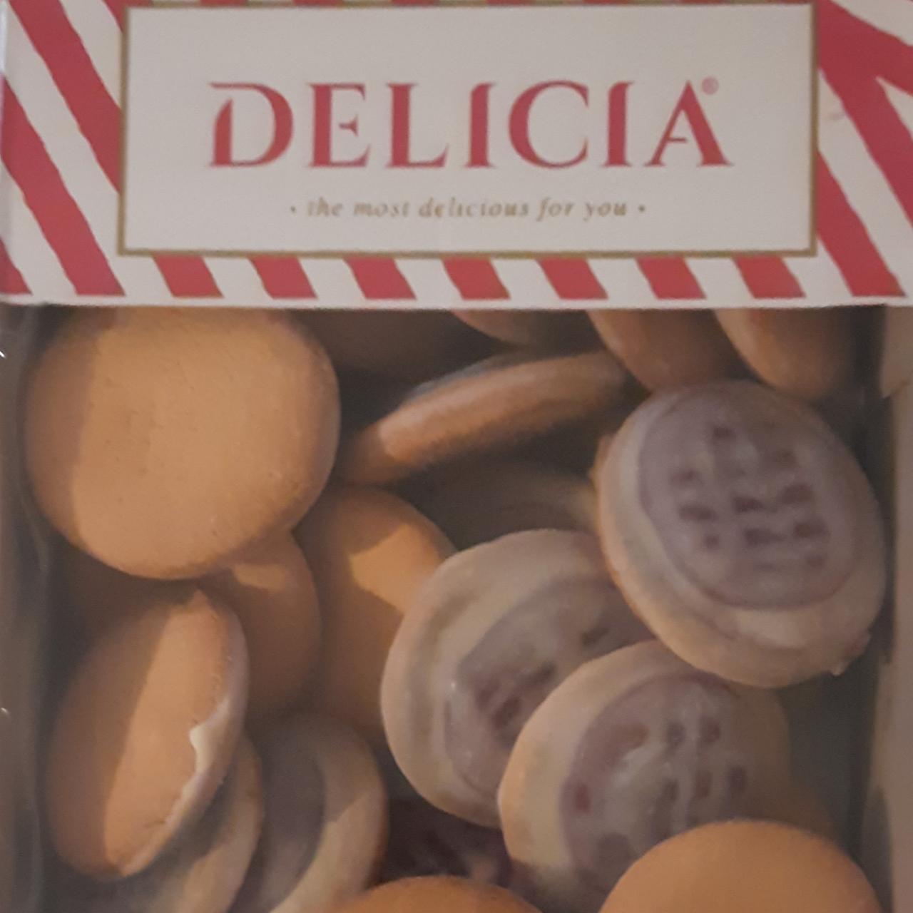 Фото - Печиво здобне Деліція зі смаком вишні у молочній глазурі Delicia