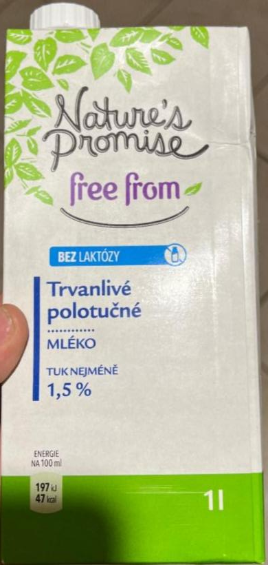 Фото - Trvanlivé polotučné mléko bez laktózy Nature´s Promise