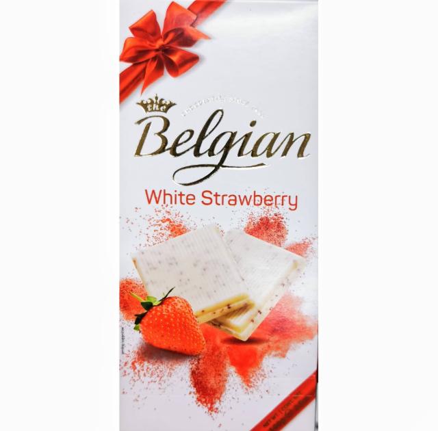 Фото - Шоколад білий полуниця white strawberry Belgian