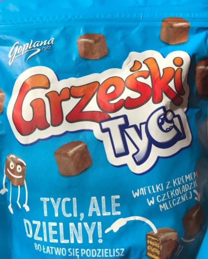 Фото - Вафлі з вершками в молочному шоколаді Grześki tyci Goplana