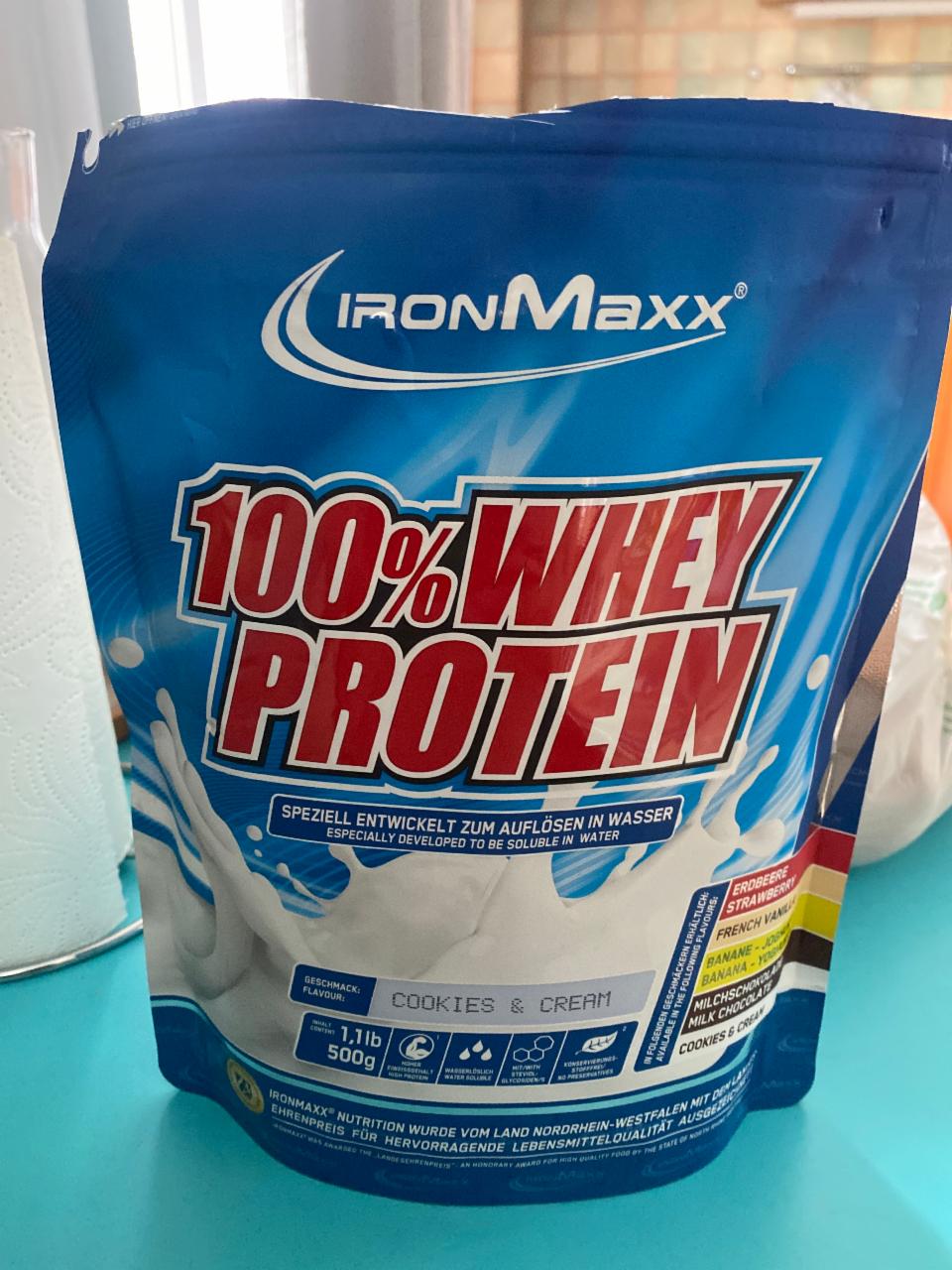 Фото - Протеїн 100% Whey Protein Cookies & Cream IronMaxx