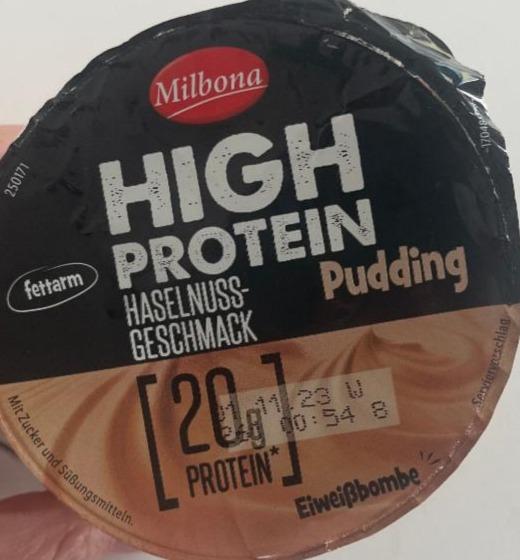 Фото - High Protein Pudding Hazelnut Flavour Milbona