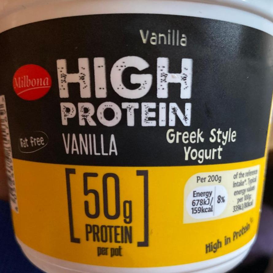 Фото - High Protein vanilla Greek style yogurt Milbona