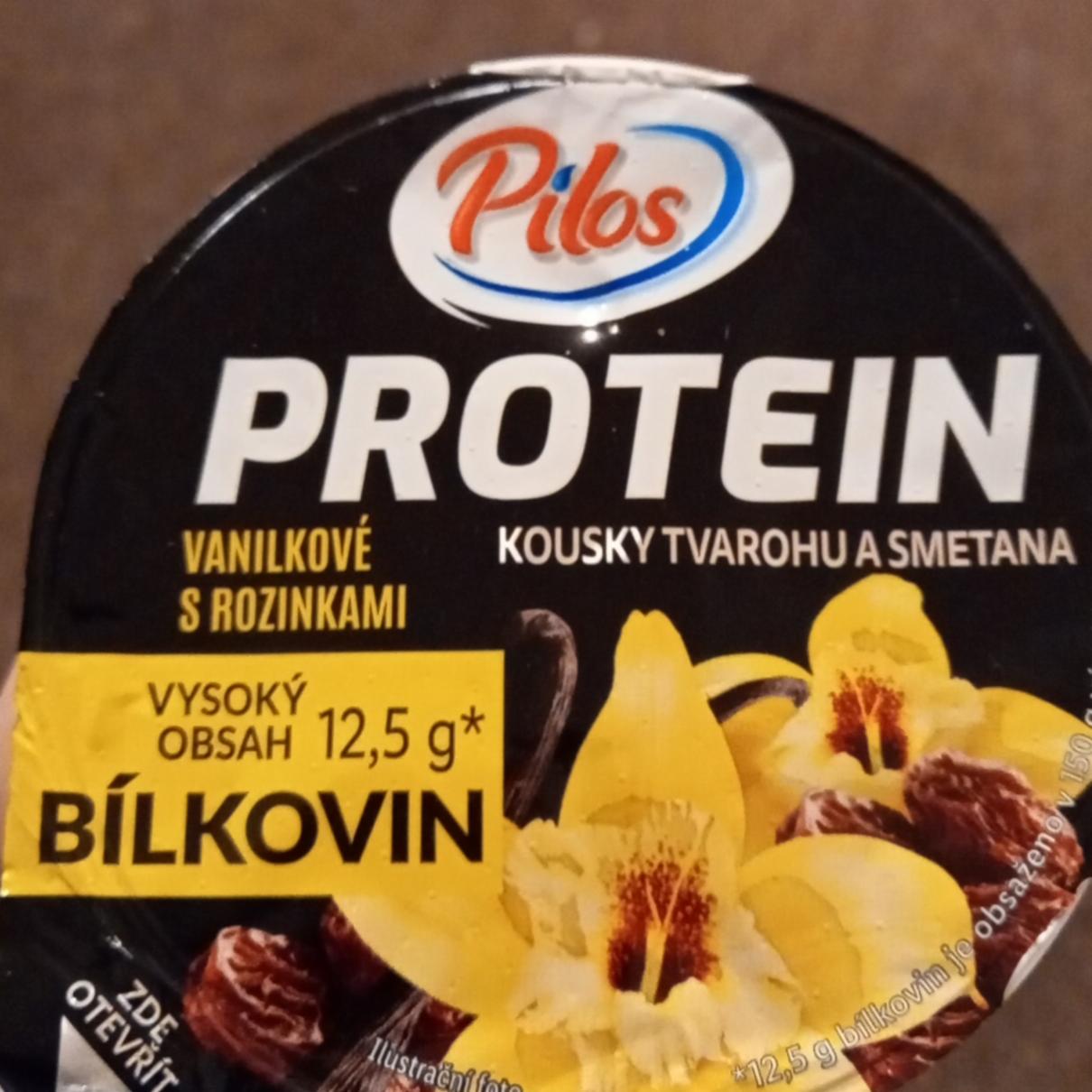 Фото - Protein kousky tvarohu a smetana vanilkové s rozinkami Pilos