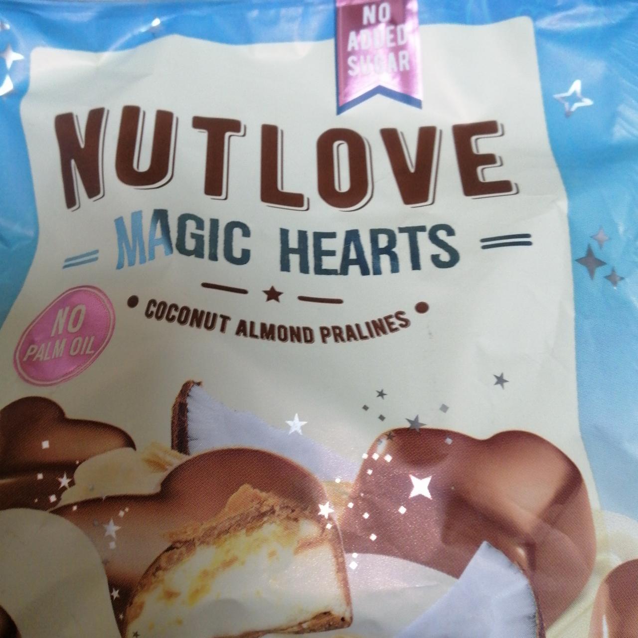 Фото - Цукерки шоколадні кокосово-горіхове праліне Magic Hearts Coconut Almond Pralines NutLove