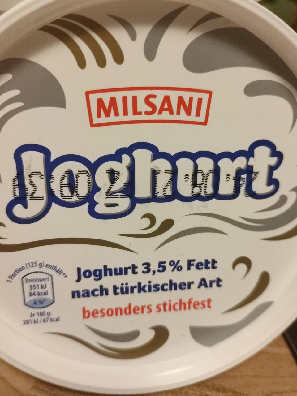 Фото - Йогурт 3.5% Joghurt Milsani