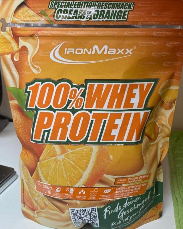 Фото - Протеїн 100% Whey Protein Creamy Orange IronMaxx