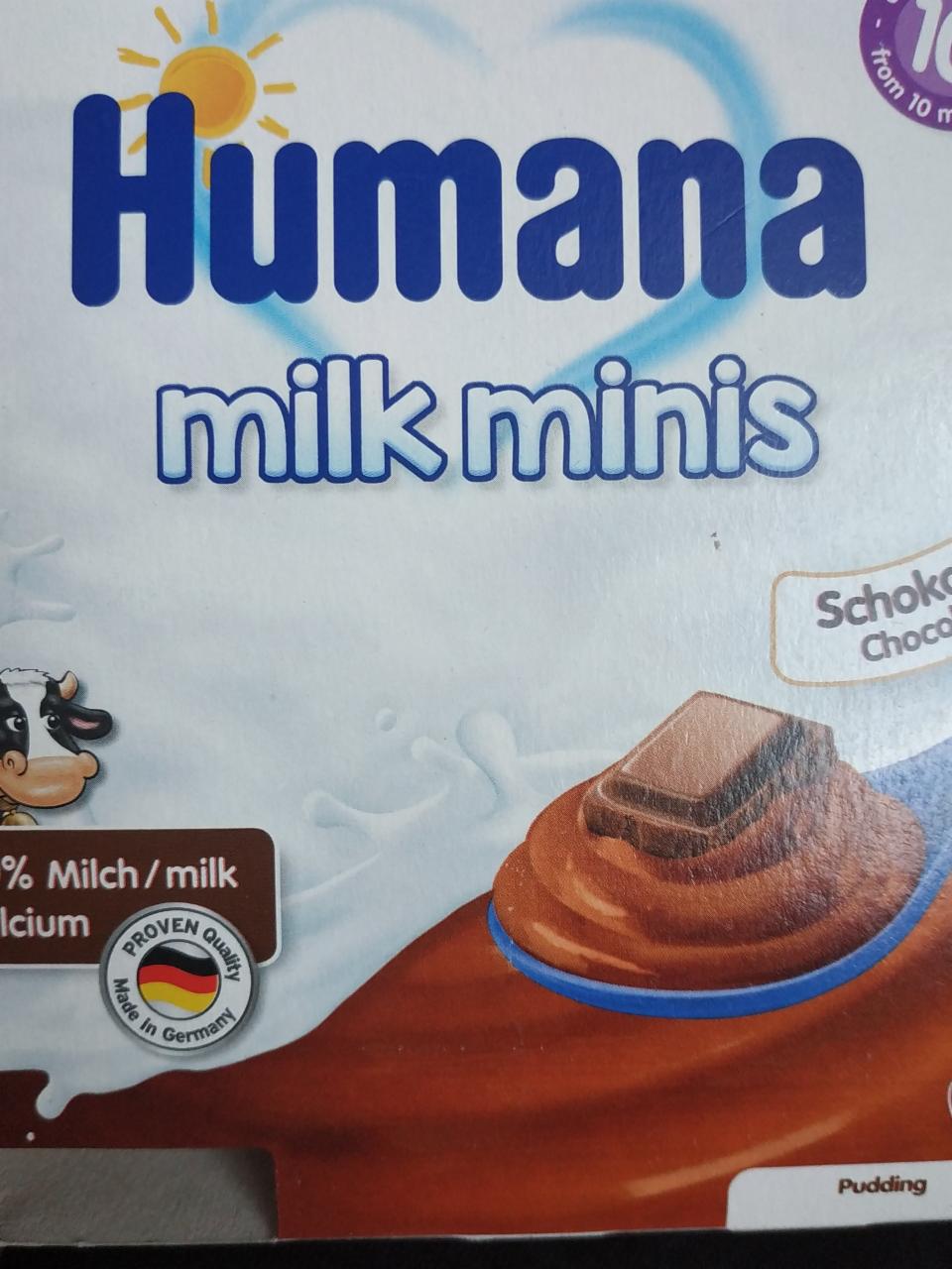 Фото - пудинг шоколадний milk minis Humana