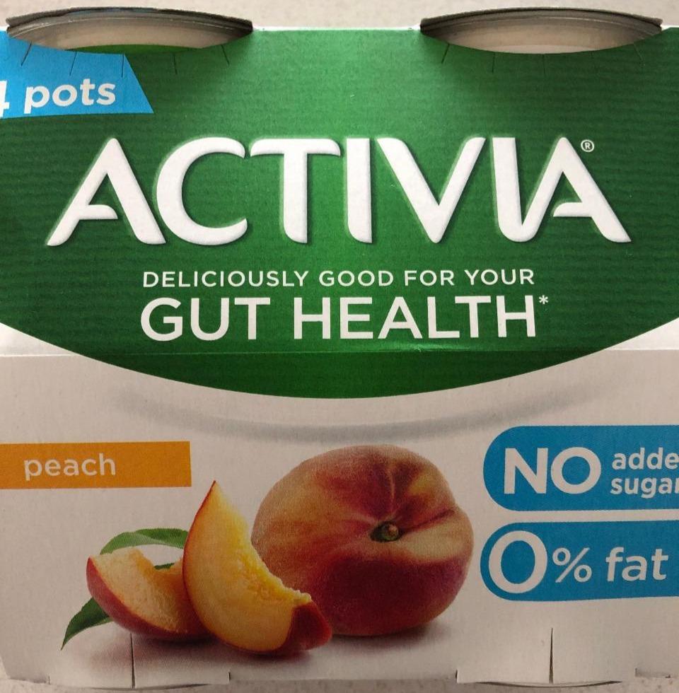 Фото - Персиковий йогурт без додавання цукру для здоров’я кишечника Activia
