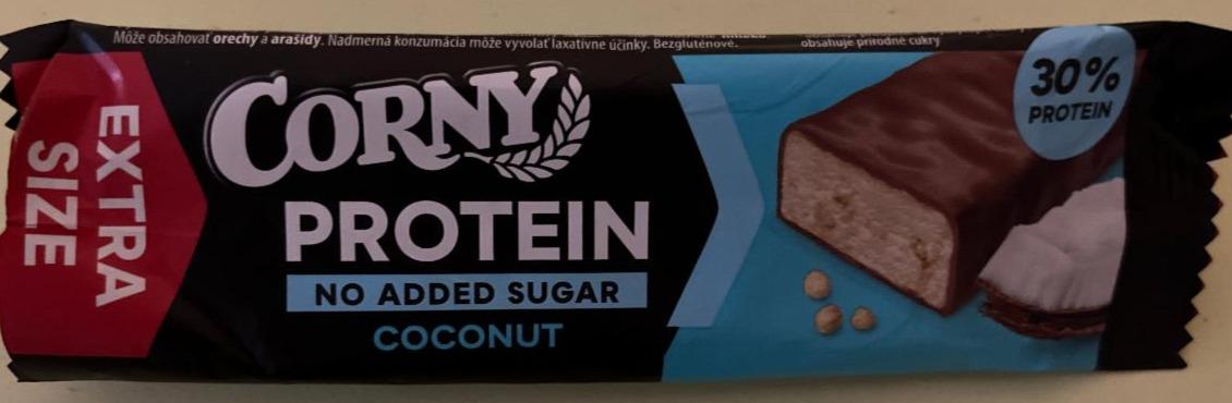 Фото - Батончик протеїновий 30% в молочному шоколаді кокосовий без цукру Protein Bar Coconut Corny