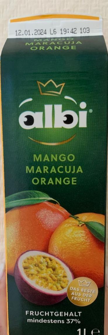 Фото - Напій фруктовий манго-маракуйя-апельсин Albi