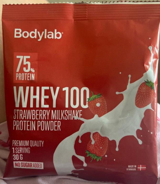 Фото - Протеїн Whey 100 Strawberry Milkshake Protein Powder Bodylab