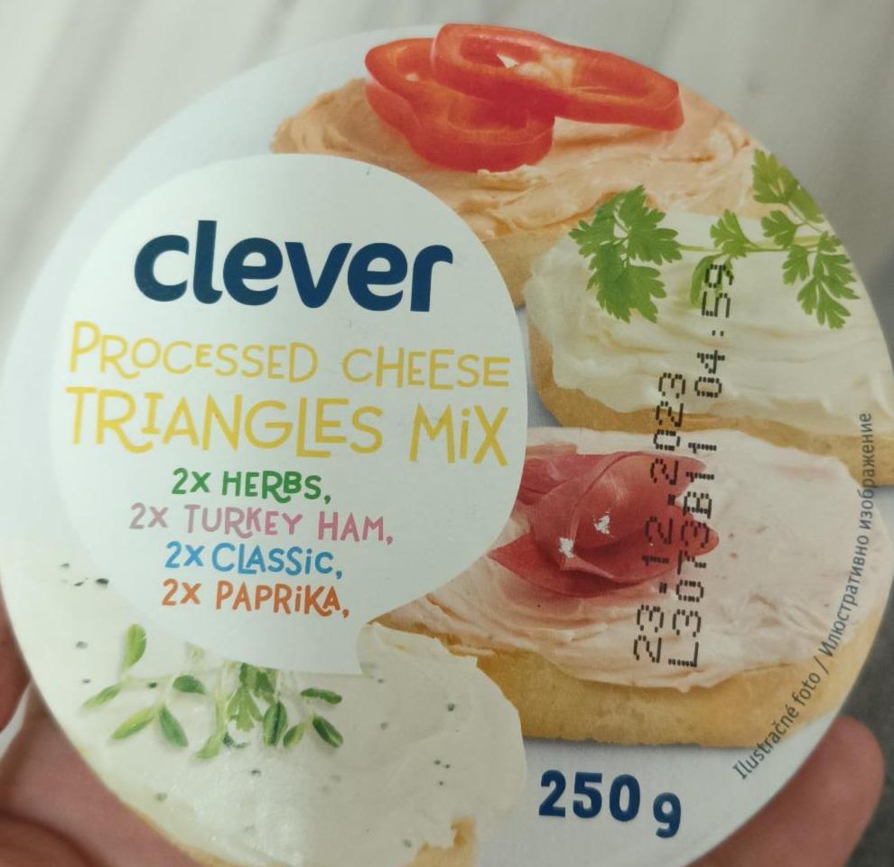 Фото - Сир плавлений Processed Cheese Triangles Mix Clever