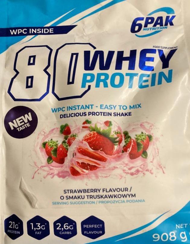 Фото - 80Whey Protein Truskawka 6PAK Nutrition