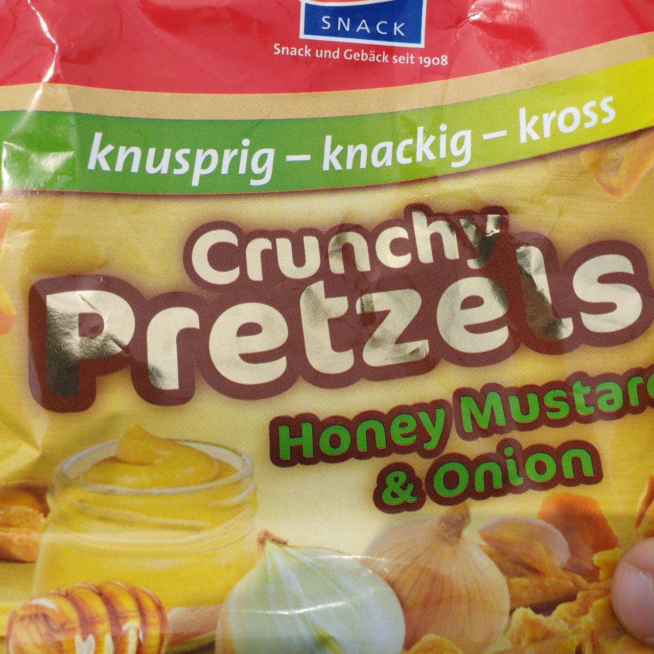 Фото - Крендельки хрусткі з медом, гірчицею та цибулею Crunchy Pretzels Honey Mustard & Onion XOX Snack