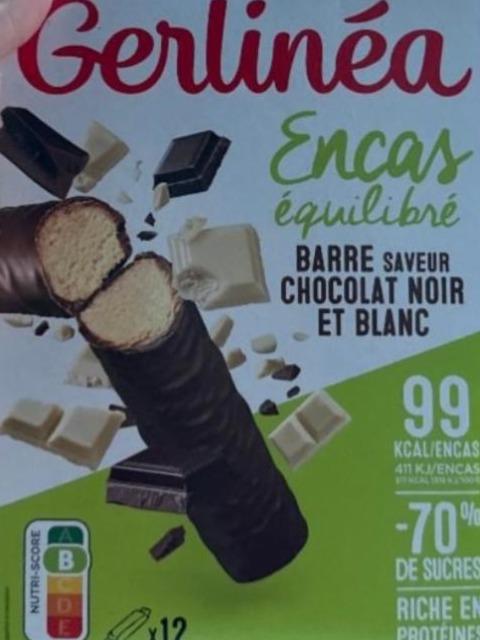 Фото - Батончики зі смаком темного та білого шоколаду Gerlinéa