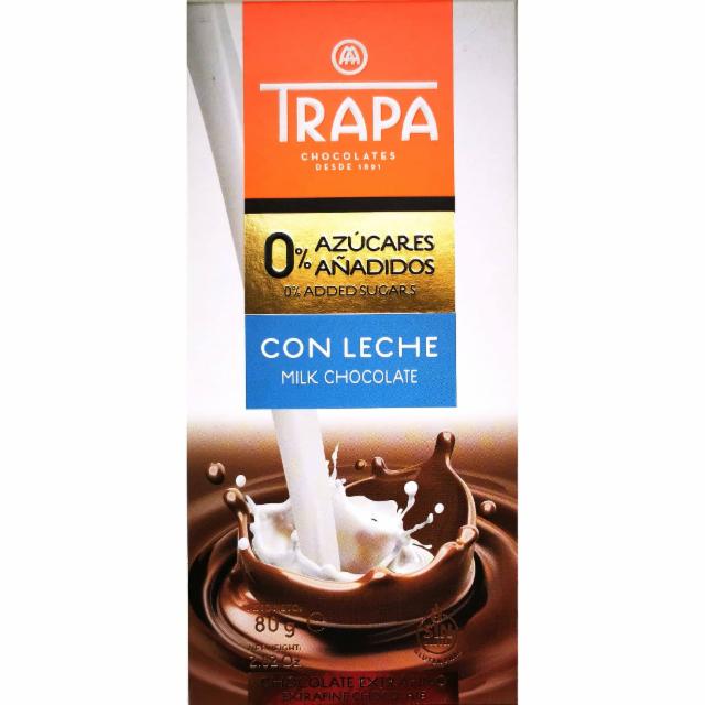 Фото - Шоколад молочний без цукру Milk Chocolate Trapa