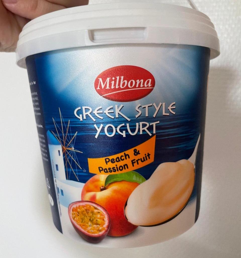 Фото - Грецький йогурт Персик -Маракуя Milbona