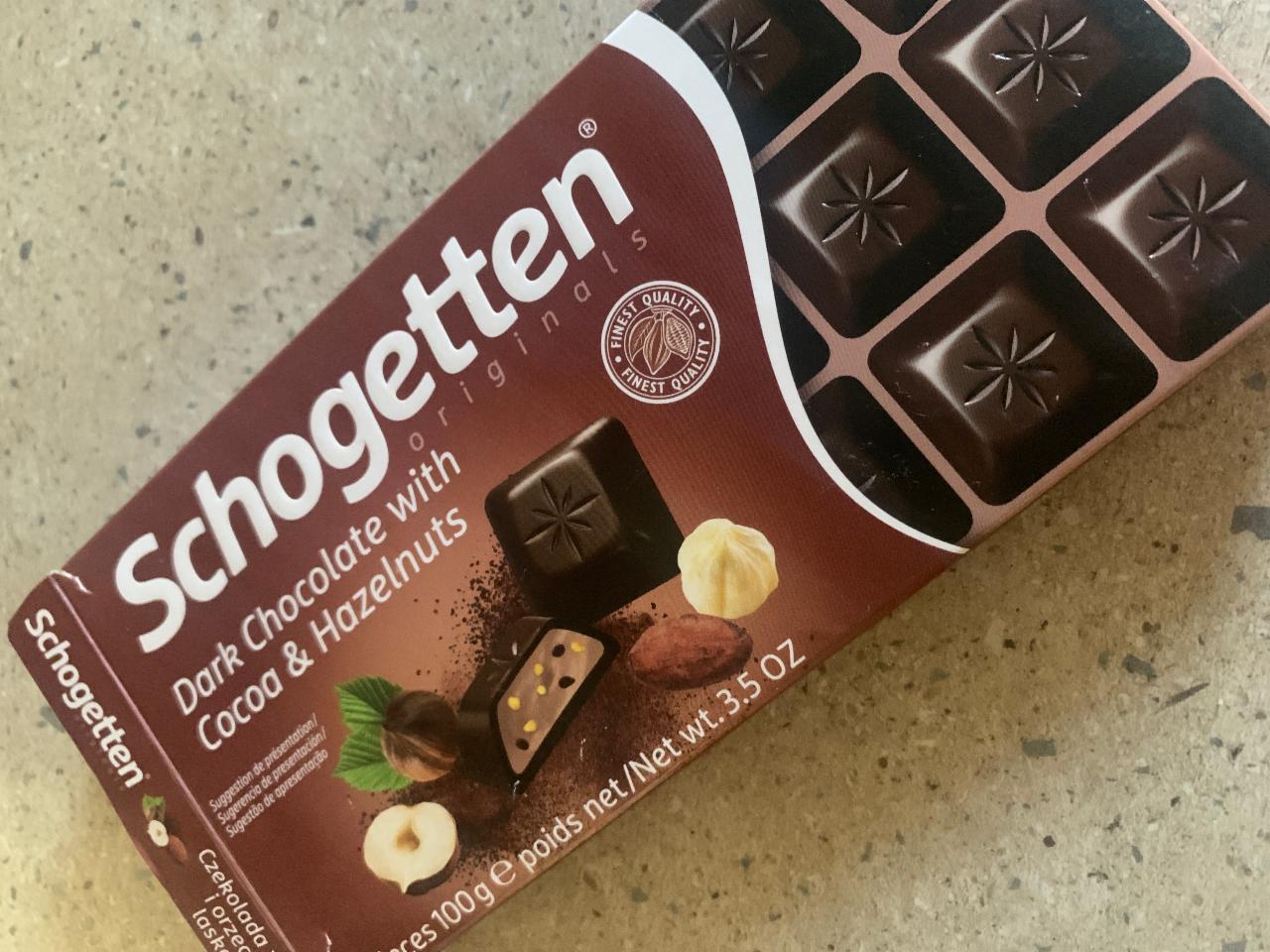Фото - Шоколад чорний з какао і горіхом Schogetten