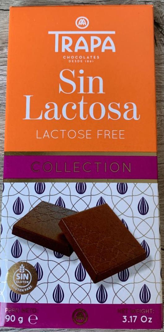 Фото - Шоколад молочний без лактози Sin Lactosa Trapa
