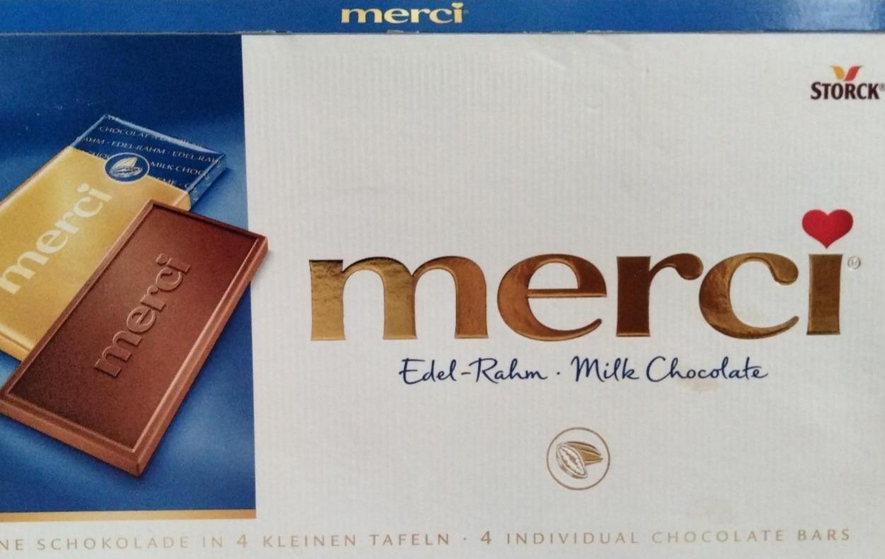 Фото - Шоколад Merci Tablets Молочний шоколад Merci