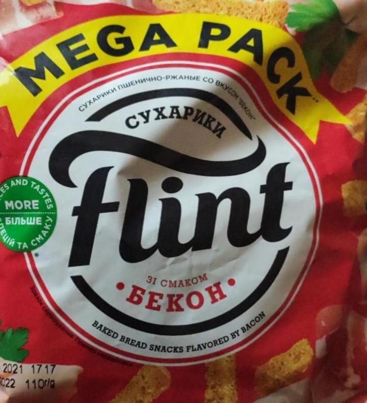 Фото - Сухарики пшенично-житні зі смаком бекону Flint