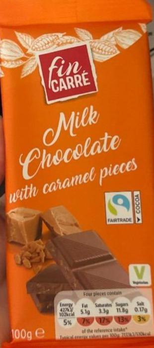 Фото - Milk Chocolate with caramel pieces Fin Carré