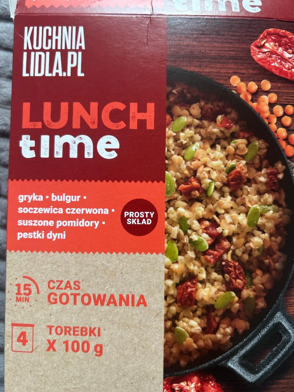 Фото - Lunch time gryka-bulgur-soczewica czerwona-suszone pomidory-pestki dyni Kuchnia Lidla.Pl