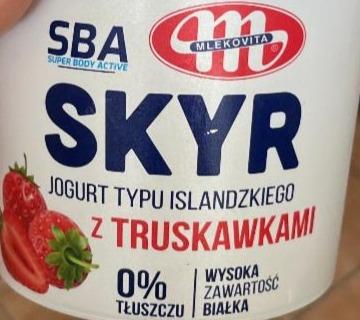 Фото - Йогурт 0% ісландський Skyr з полуницею Mlekovita
