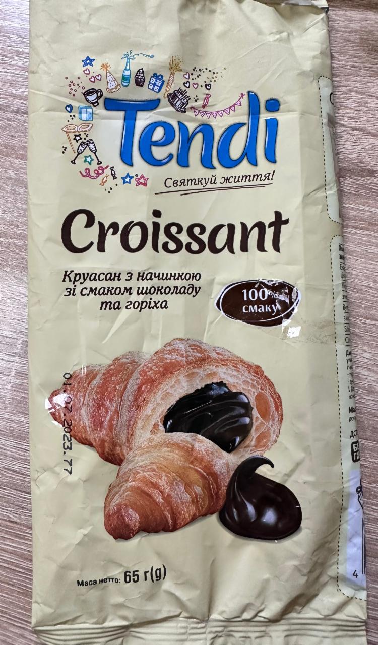 Фото - Круасан з начинкою зі смаком шоколаду та горіха Croissant Tendi