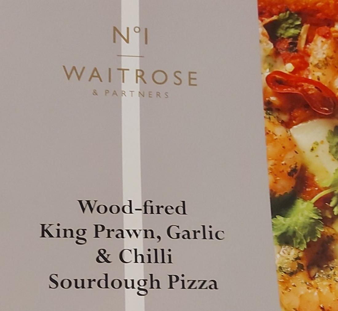 Фото - Wood-fired king prawn garlic & chilli sourdough pizza Waitrose
