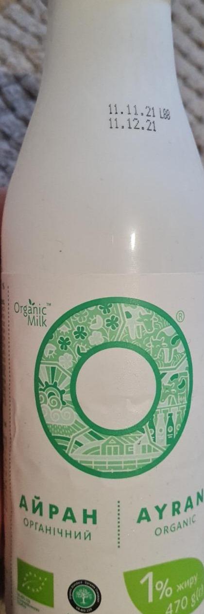 Фото - Напій кисломолочний Айран органічний 1% Organic Milk
