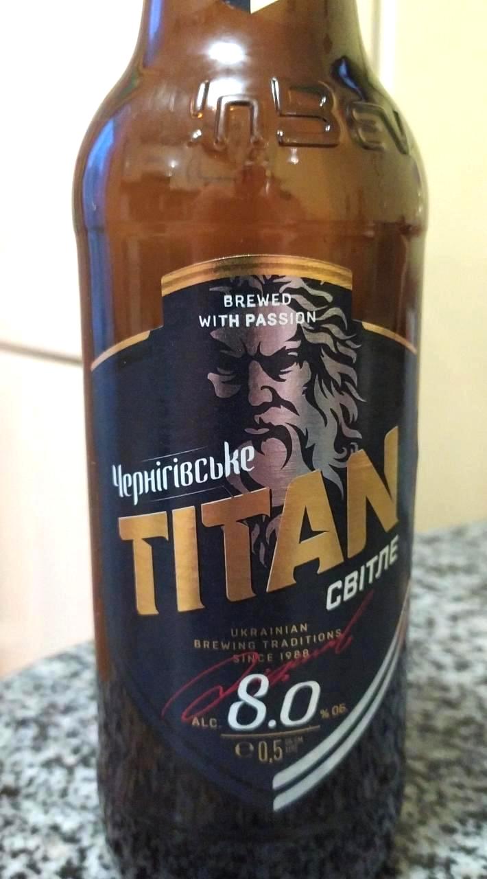 Фото - Пиво 8% світле Titan Чернігівське