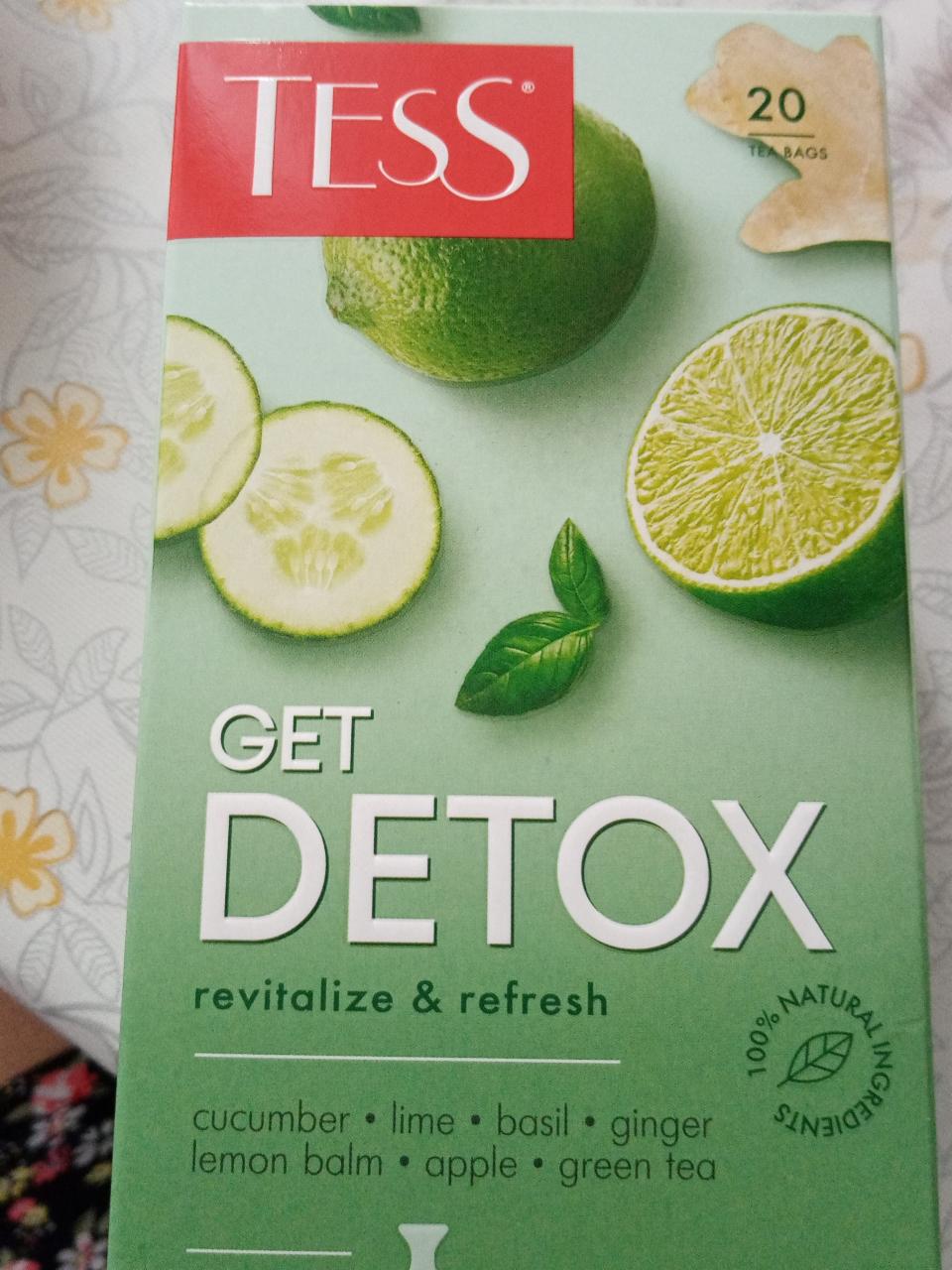 Фото - Чай зелений з ароматом лимону і свіжого огірка Get Detox Tess