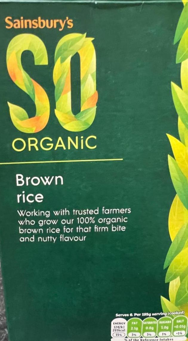 Фото - Organic brown rice by Sainsbury's