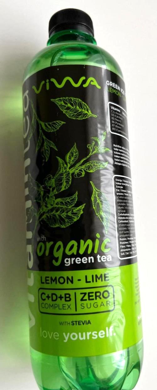 Фото - Негазований безалкогольний напі зі смаком лимону та лайму з екстрактом зеленого чаю Viwa