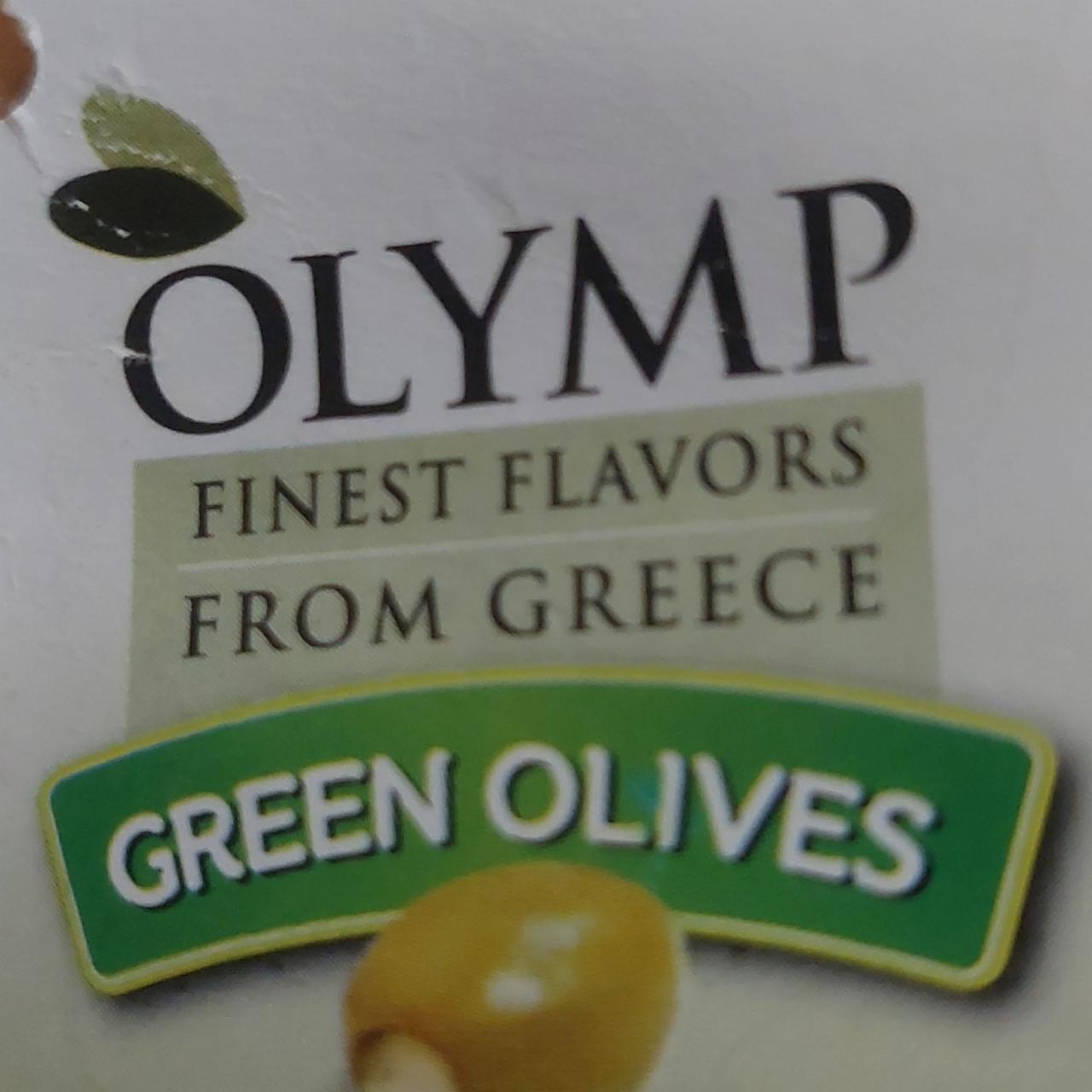 Фото - Оливки зелені фаршировані мигдалем без кісточки Олімп Olymp