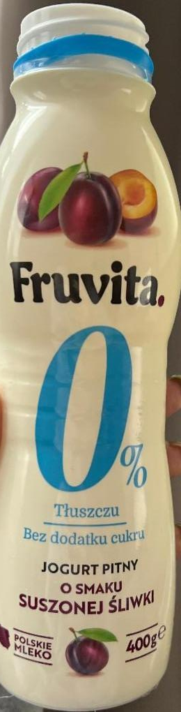 Фото - Йогурт без додавання цукру 0% жиру зі смаком сушеної сливки FruVita