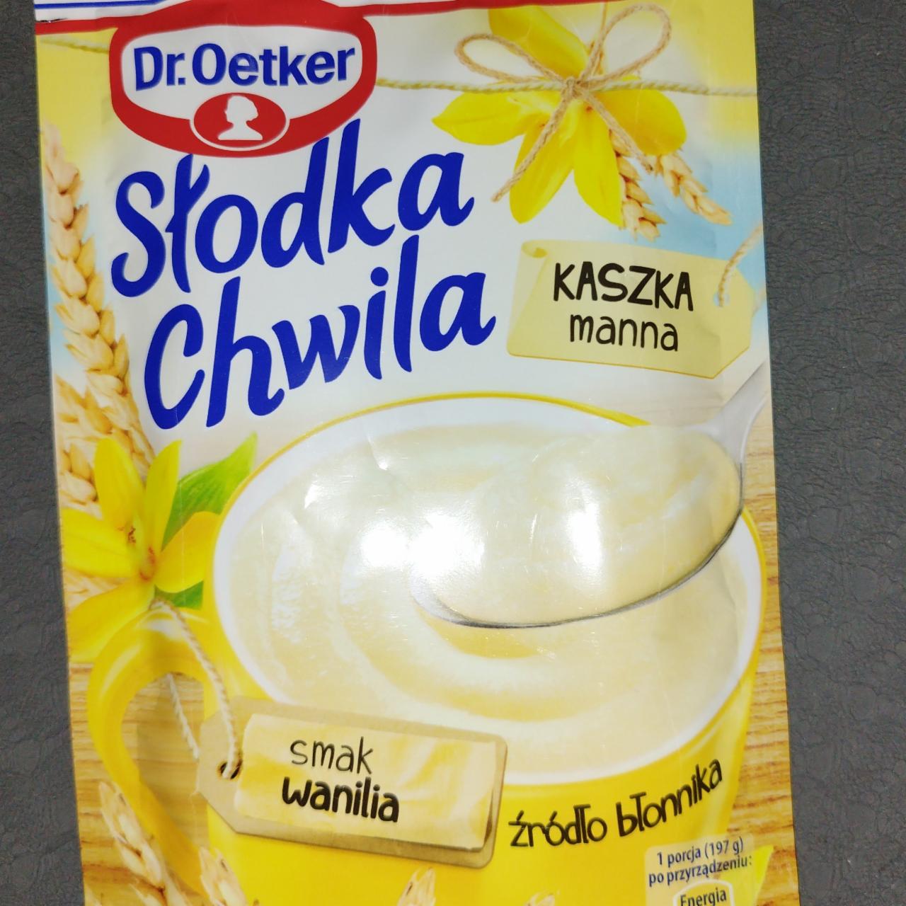 Фото - Каша манна зі смаком ванілі Słodka Chwila Wanilla Dr. Oetker