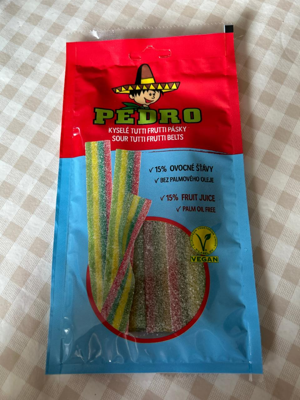 Фото - Цукерки желейні Ремінці зі смаком полуниці Pedro